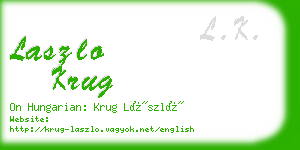 laszlo krug business card
